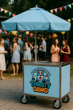 Stocked novelty ice cream cart