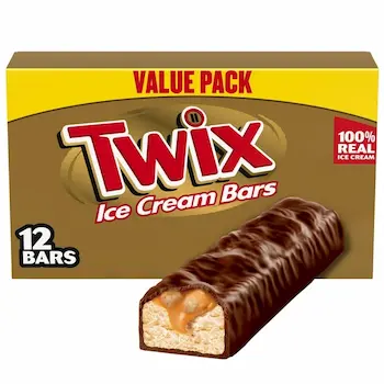 Twix Caramel Milk Chocolate Ice Cream Bars webp